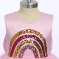 thumbnail image 6 of IDOPIP Toddler Girls Rainbow Sequin Tulle Dress Ruffle Sparkle Party Bridesmaid Wedding Gown Dresses, 6 of 8