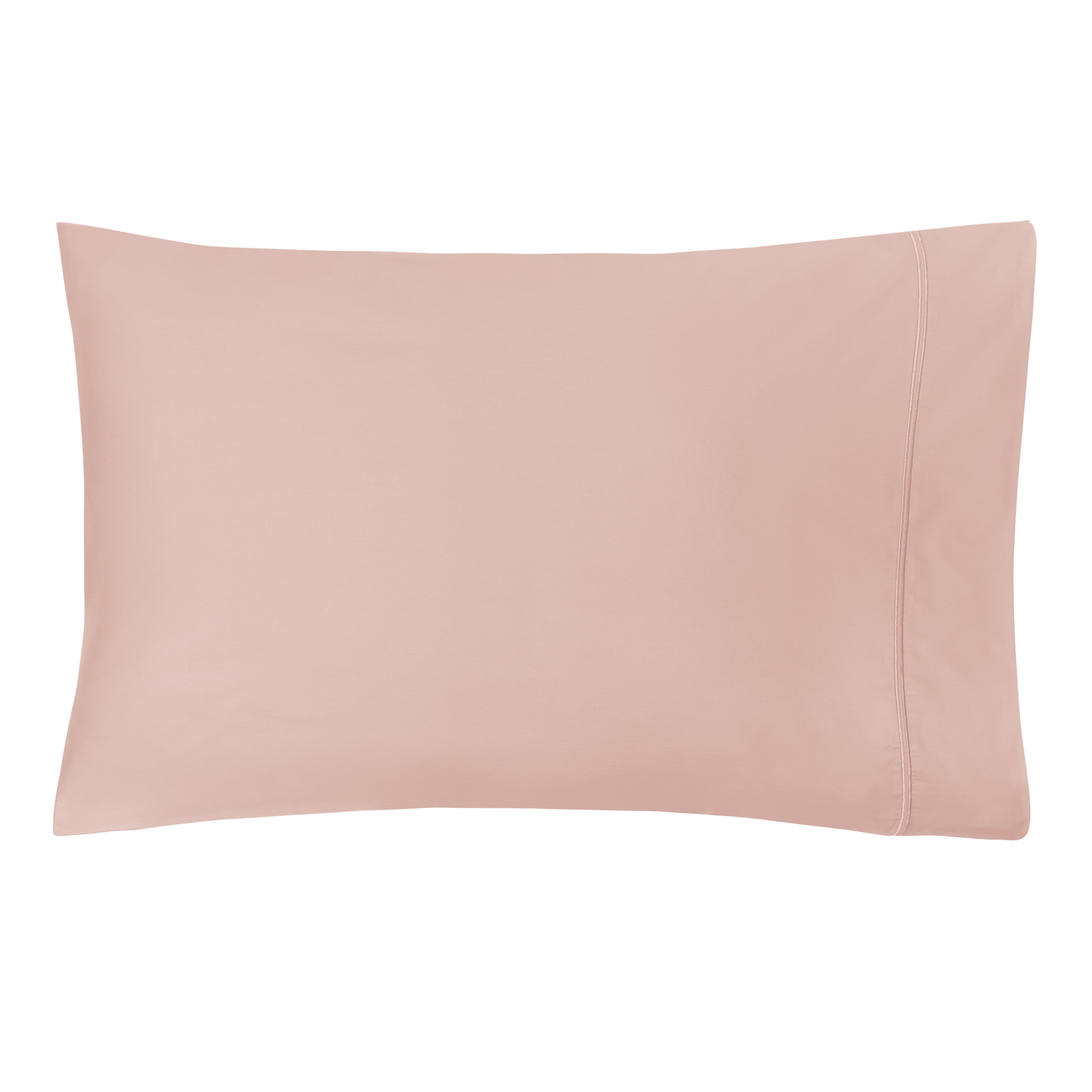Hotel Style 300 Thread Count Pink Pillowcase with Pink Hem, Standard/Queen, 2 Count , Adult / Teen