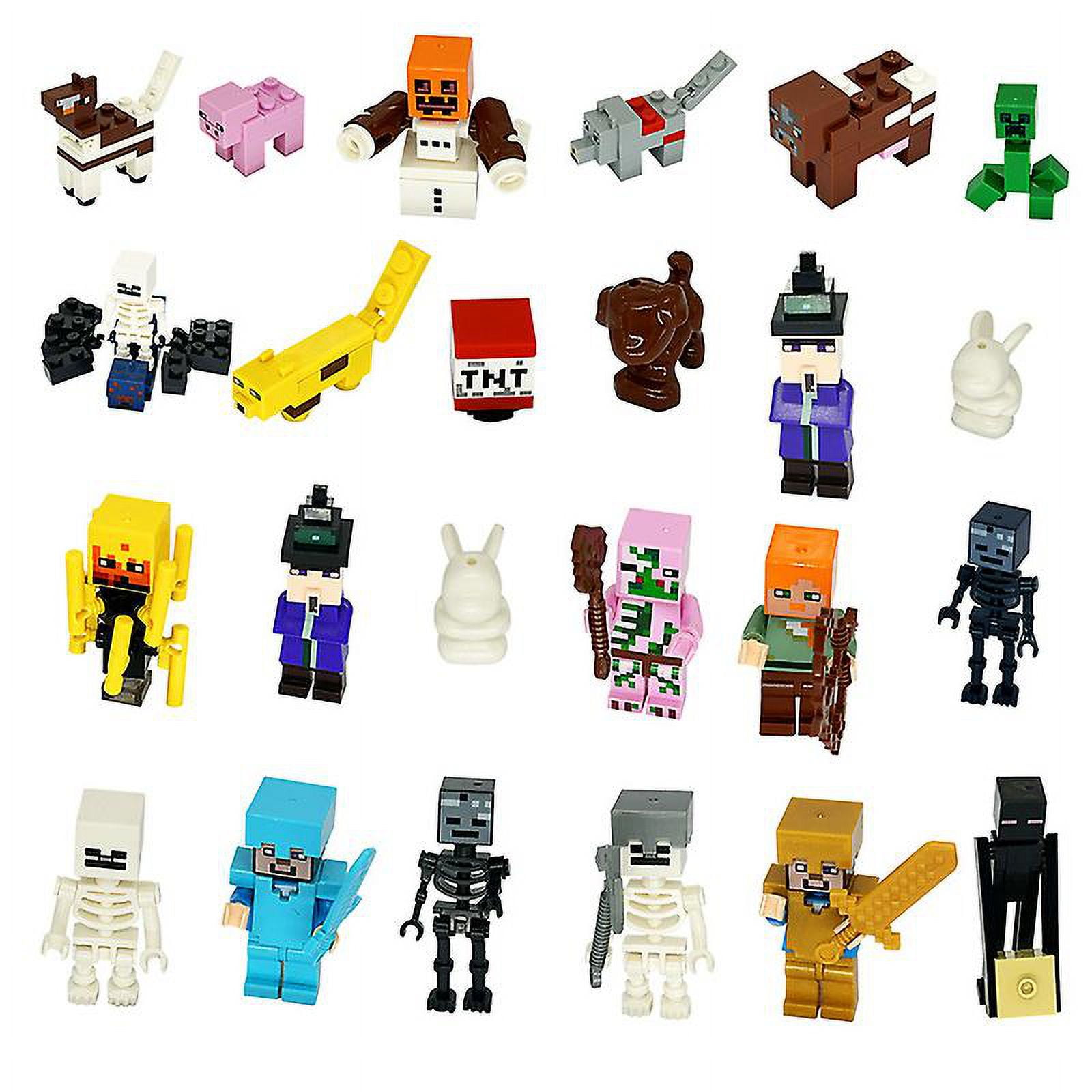24pcs Advent Calendar Minecraft Assembled Building Block Toy Christmas Halloween Toys Gift Minifigure Set Puzzle Gifts Walmart
