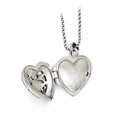 thumbnail image 2 of 925 Sterling Silver Marcasite Heart Locket with Chain Necklace 18 Inch, 2 of 7