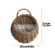 thumbnail image 2 of Cesta colgante de mimbre tejida - maceta de flores naturales para decorar paredes interiores y exteriores, soporte para plantas con forro de plástico, 2 of 2