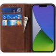 thumbnail image 3 of for iPhone 14 Plus Wallet Folio Phone Case with Card Holder 6.7 Inch,Premium PU Leather Magnetic Full Protection Shockproof Phone Case for Women & Men for iPhone 14 Plus 5G 2022 -Brown, 3 of 13