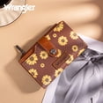 thumbnail image 4 of Wrangler Women's Bifold Wallet with Zipper, ID Window & Card Holder – Stylish and Functional, Brown, 4 of 6