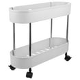 thumbnail image 5 of Reusable Roller Storage Rack Movable 2-Tier Trolley Rack Multifunctional Trolley Stand, 5 of 7