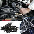 45Pcs Push Mount Cable Zip Tie with Car Wire Routing Clips, Universa