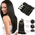 thumbnail image 2 of 4x4 Lace Closure Straight, Brazilian Virgin Human Hair 3 Bundles (22 24 26), 2 of 5