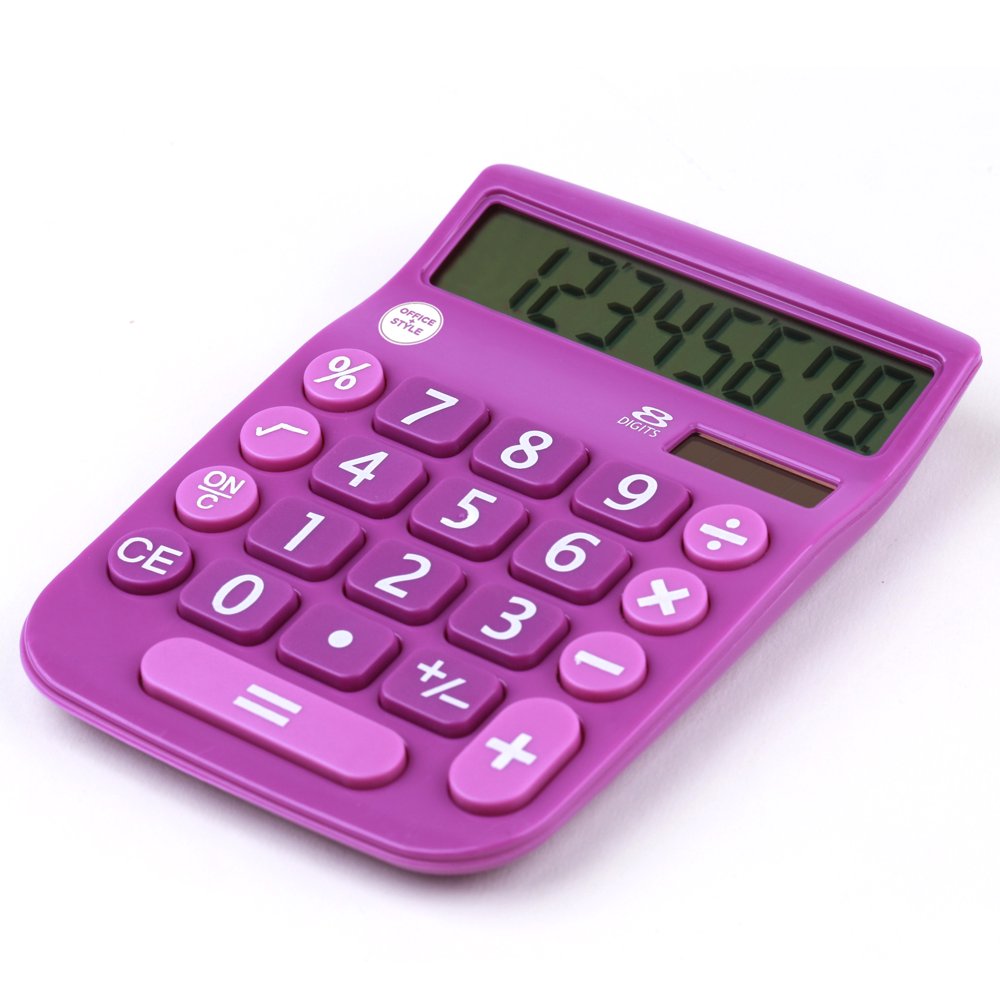 Office + Style 8 Digit Calculator Purple