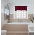 thumbnail image 2 of Gorgeous Home Linen Versatile Half Window Top Valance Tier Straight Curtain Light Blocking 54" wide X 18" long 1pc Reddish Burgundy, 2 of 5