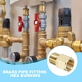 thumbnail image 6 of Uxcell Brass Pipe Fitting Hex Bushing, 1/8" NPT Male to 1/8" NPT Female Pipe Extension Fittings, Gold 2 Pack, 6 of 7