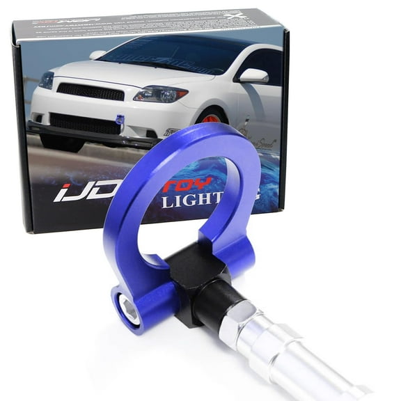 Blue Track Racing Style Tow Hook Ring For 2005-2010 Scion tC, Made of Lightweight Aluminum