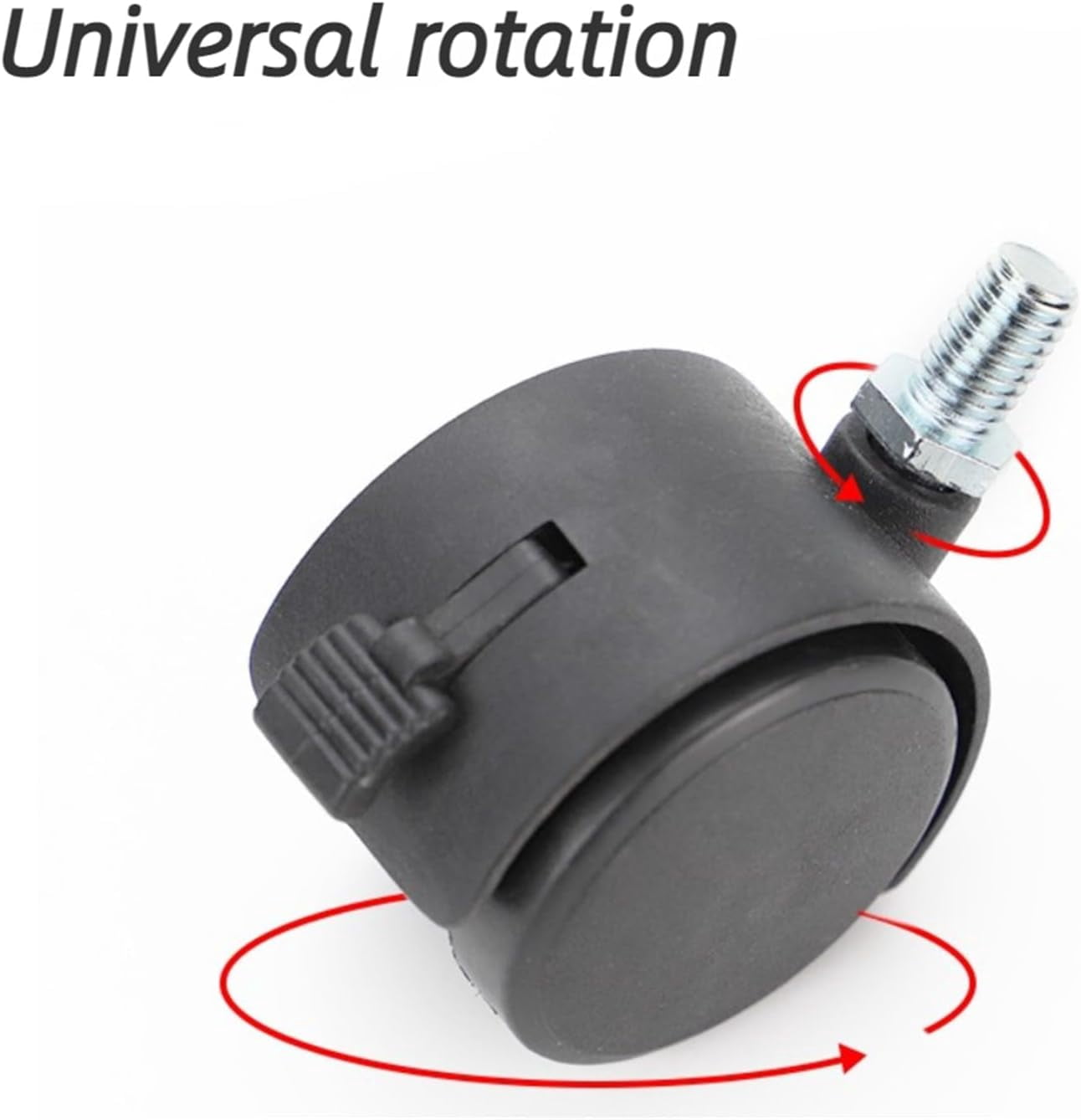 Gamvdout Swivel Stem Castor 4pcs Black Office Chair Caster Wheels 1\u2018' Roller 360 Degree Swivel Casters For Drying Rack Office Furniture Hardware Castor Wheels