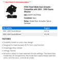 thumbnail image 2 of HVAC Recirculation Door Actuator - Compatible with 2003 - 2009 Toyota 4Runner 2004 2005 2006 2007 2008, 2 of 2