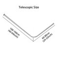 Extendable Corner Curved Shower Curtain Rod Pole Adjustable 4064 inch