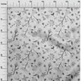 thumbnail image 3 of oneOone Polyester Spandex Gray Fabric Florals Fabric For Sewing Printed Craft Fabric By The Yard 56 Inch Wide, 3 of 4