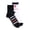 Black, variant on MUK LUKS Women's Nylon Quarter Crew Compression Socks, 2-Pack, Shoe Sizes 6-10