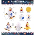 thumbnail image 3 of DolliBu Yellow Rooster Astronaut Plush Toy - Super Soft Farm Life Astronaut Stuffed Animal with Space Helmet and NASA Astronaut Suit, Spaceman Doll Decor for Girls and Boys - 10.5 Inch, 3 of 7