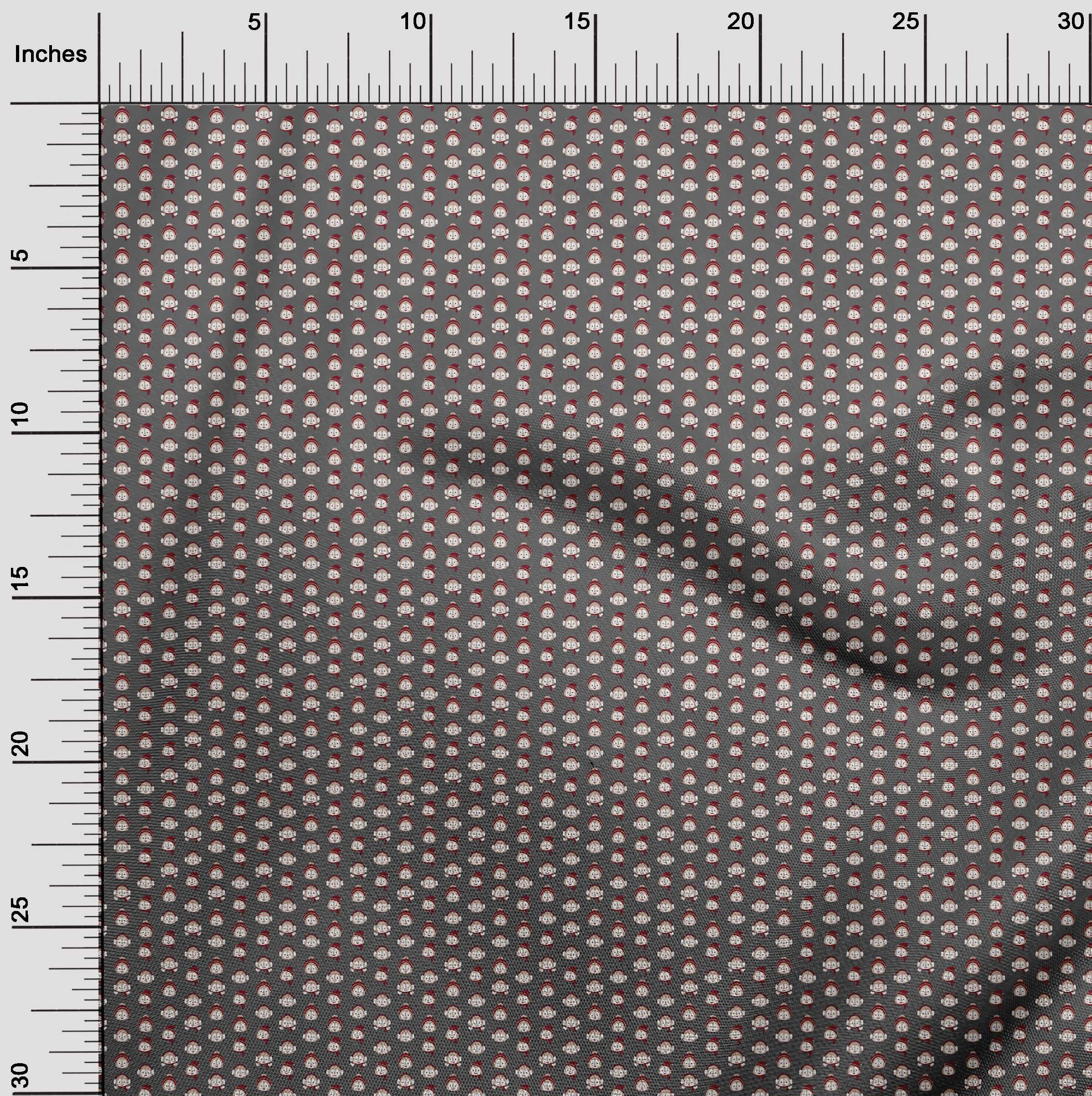 oneOone Cotton Silk Gray Fabric Christmas Fabric For Sewing Printed Craft Fabric By The Yard 42 Inch Wide