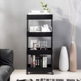 thumbnail image 4 of 4 Tier Storage Cart Slim Slide Out Storage Utility Trolley Cart with Wheels Tower Rack Shelf for Kitchen Bathroom Laundry Narrow Places, 4 of 10
