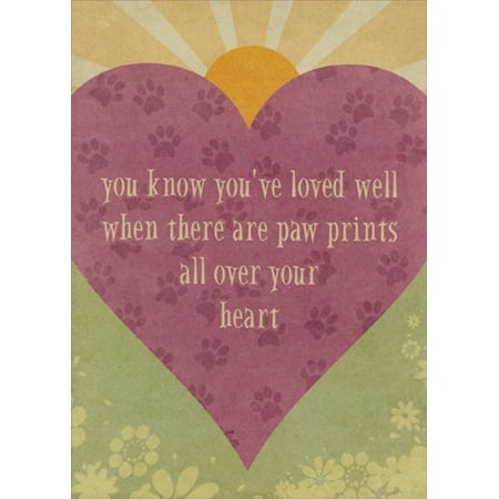 Tree-Free Greetings Loved Well Pawprints Pet Sympathy (Best Love Greeting Cards)