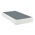 thumbnail image 5 of Twin Mattress Foundation - Black Metal Frame with White Fabric Cover, 38x74x8.5" for Bedroom. Durable & Supportive Twin Bed Base, Easy Setup, 350lb Capacity., 5 of 6