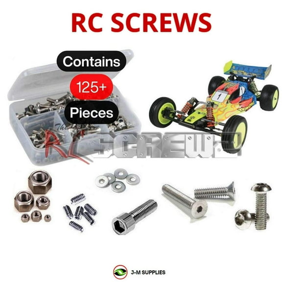 RCScrewZ Stainless Steel Screw Kit los016 for Team Losi XXX BK2 Brian Kinwald Edition 1/10 Electric 2WD Off-Road Buggy (LOSA0030) | UPG