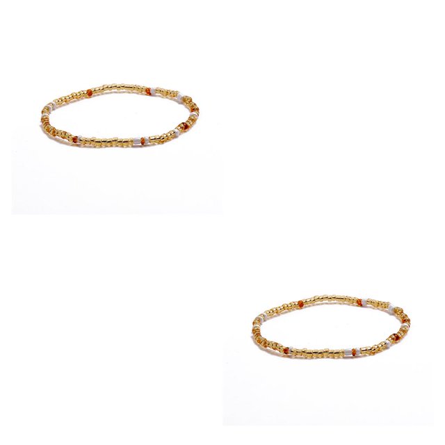 Tobillera con cuentas de arroz coloridas Sonducket Cadenas de tobillo duraderas elegantes bohemias multiusos hechas a mano