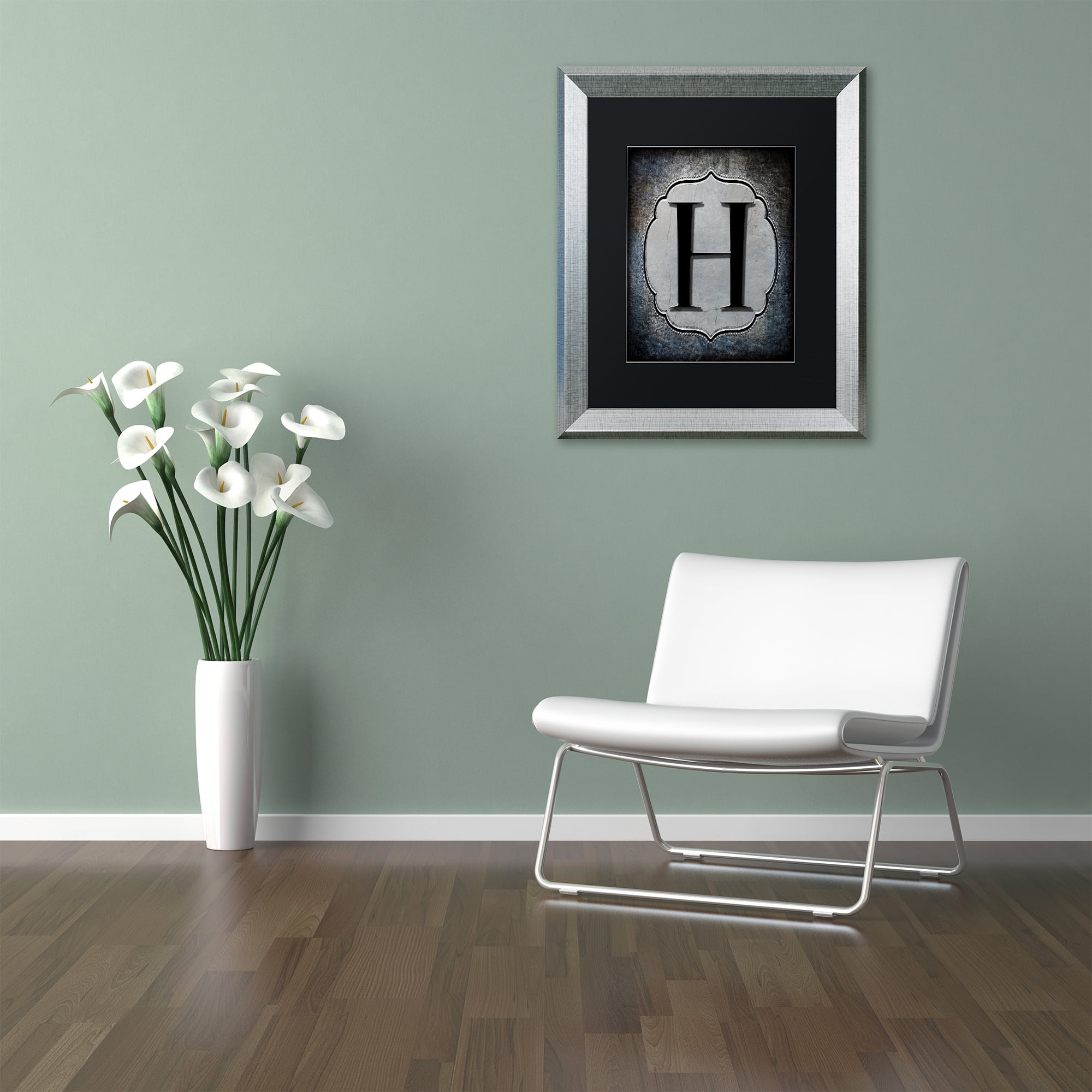 LightBoxJournal 'Letter H' Black Matted Framed Art