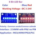 324V 8 Bit Blue/Red Common anode/cathode LED indicator Module