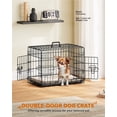thumbnail image 2 of Alden Design 24 Inch Divider Dog Kennal with Slide Out Tray, Black, 2 of 7