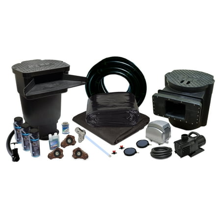 Pond Aeration Equipment Half Off Ponds PVCXLSUV2 - Savio Signature 6100 Water Garden and Koi Pond Kit w/ UV Filter, 2.1 CFM Aeration System and 25 x 30 Foot PVC Liner ()