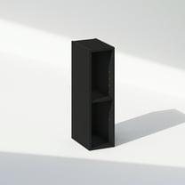 Furinno Reed 2-Tier Multipurpose Clothing & Closet Storage Organizer Shelf, 6-Inch Width, Blackwood