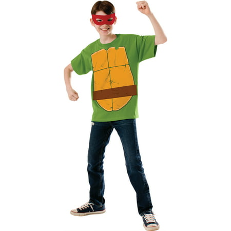 Childs Teenage Mutant Ninja Turtles Raphael Eye Mask Costume Shirt