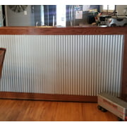 Rustic Corrugated Metal Wainscoting Wall Panel - Galvalume (Silver) - 36" Height - Dakota Tin