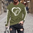 thumbnail image 2 of Western Print Pullover Sweatshirt Fall Sweatshirts for Men Pullover Sweaters for Men Cropped Hoodies Graphic Y2k Cable Knit Sweater Men Oversized, 2 of 5