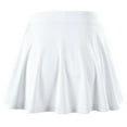 thumbnail image 4 of GYRATEDREAM Girls Athletic Tennis Skirts Flowy High Waisted Tiered Pleated Skirts Workout Sport Performance Skorts for 11-12Y White, 4 of 5