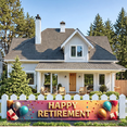 thumbnail image 2 of LUUFILx Happy Retirement Party Banner Decorations Photo Background Colorful Balloon Backdrop Gift Celebration Sign Event Supplies Decors Retirement Party, 2 of 7