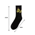 thumbnail image 4 of Dyfzdhu Socks For Women Trendy Butterfly Graphic Print Comfortable Breathable Crew Socks, 4 of 4