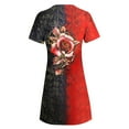 thumbnail image 4 of New trending & for spring GaThRRgYP Casual Dresses for Women,Summer Dress for Women Vintage Color Block Matching Print Short Sleeve Midi Dress High Waist A Line Dressess, 4 of 5