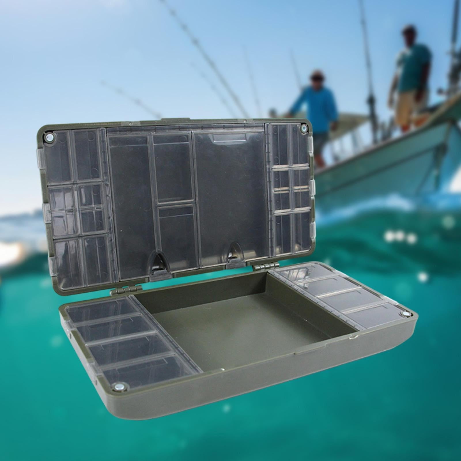 Fishing Tackle Box Organizer Storage Case PP Material Large Capacity Compartments for Fishing Enthusiasts