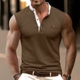 thumbnail image 1 of Weiqiqre Men Tank Tops Classic Button Basic Sleeveless Shirt Solid Color Cotton Tees Golf Stylish Tops, 1 of 9