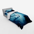 thumbnail image 2 of Ambesonne Animal Bedding Set 3 Pcs, Night Forest Halloween, Twin XL, Navy White, 2 of 2