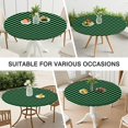 thumbnail image 7 of Green and Black Checkerboard Pattern Round Fitted Tablecloth with Elastic Edge,Dining Table Cover Waterproof,Outdoor Round Tablecloth for Camping,Dining,Indoor and Outdoor, 7 of 7