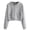 Gray, variant on Fesfesfes Women Hooded Casual Solid Long Sleeve Zipper Pocket Shirt Hooded Sweatshirt Tops Plus Size $10