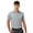 Silver-Melange, variant on AllPro Men’s Pro-Lock Performance Polo Collar T-Shirt, 100% Polyester Moisture-Wicking Tee (Black-Melange, L)