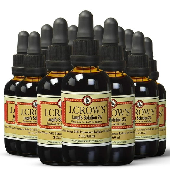 12-Pack J. Crow's Lugol's Solution 2% - 2 fl oz