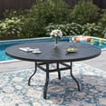 thumbnail image 6 of ELPOSUN 7-Piece Padded Patio Dining Set, 360-Swivel High Back Breathable Textilene Chairs & Round Table, Heavy Duty All-Weather Outdoor Furniture，Light Gray, 6 of 8