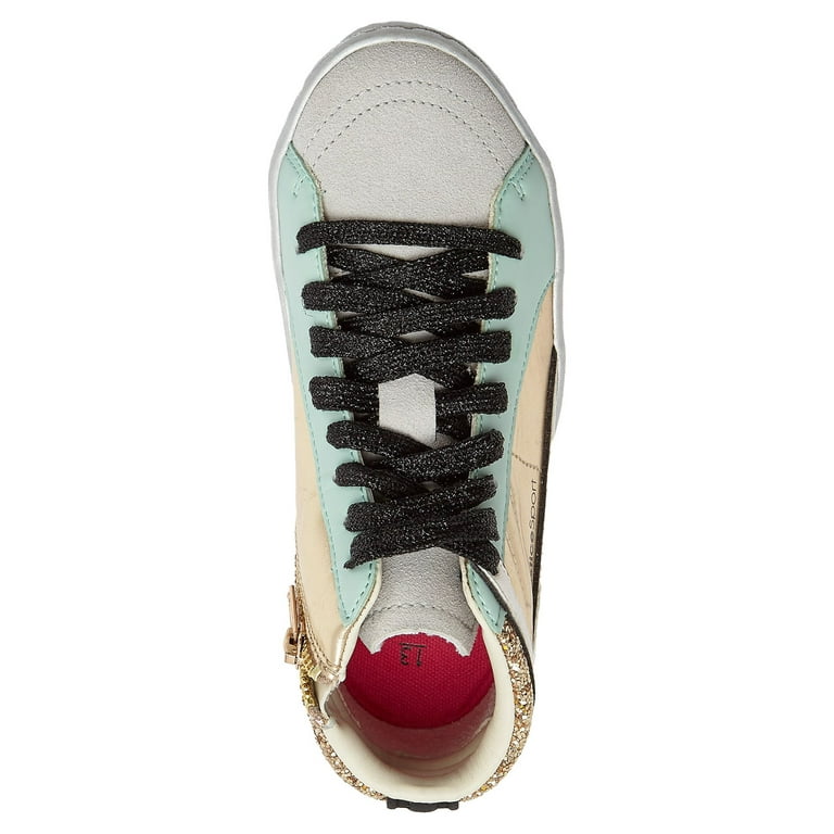Justice Girls Mid Top Court Sneakers, Sizes 13-4 - Walmart.com