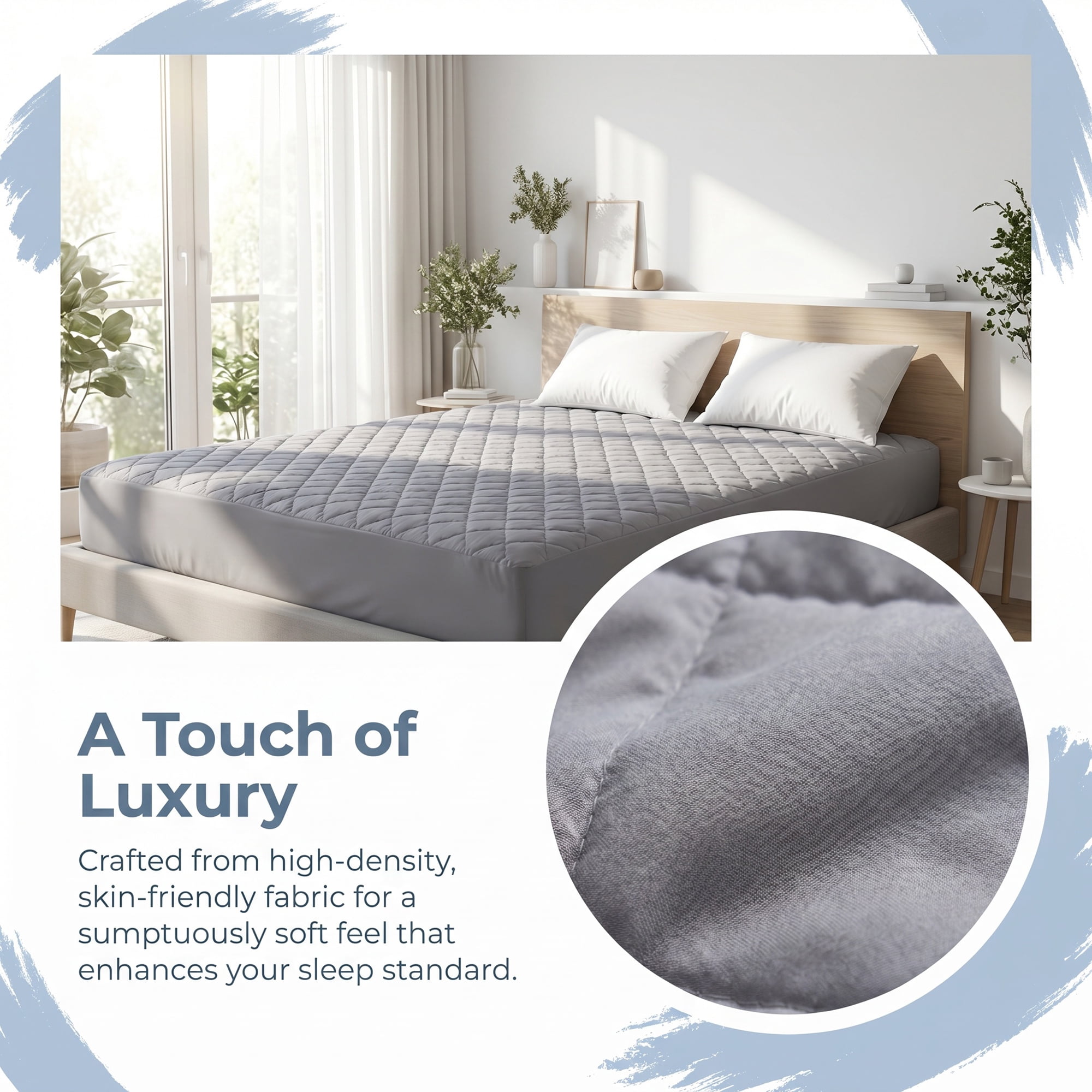 Unique Bargains Fitted Sheet Polyester Bed Sheets with Diamond Grid Design Grey 60.2"x79.9"