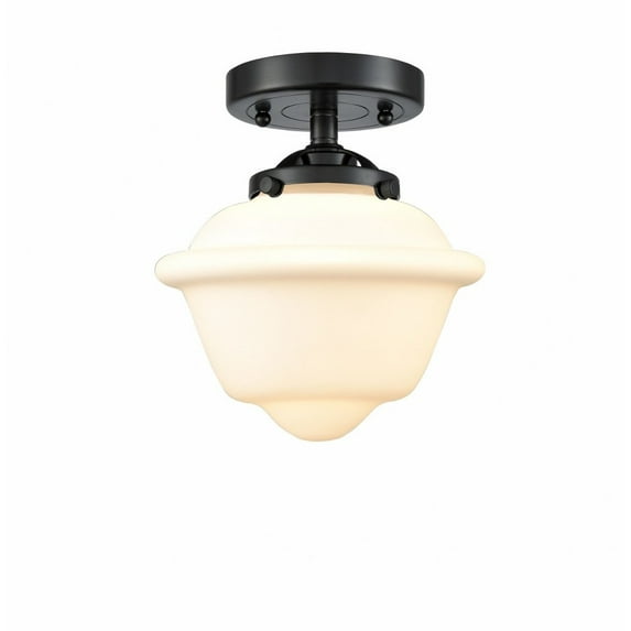 Innovations 284-1C-OB-G531-LED Small Oxford 1 Light Semi-Flush Mount part of the Nouveau Collection, Oil Rubbed Bronze