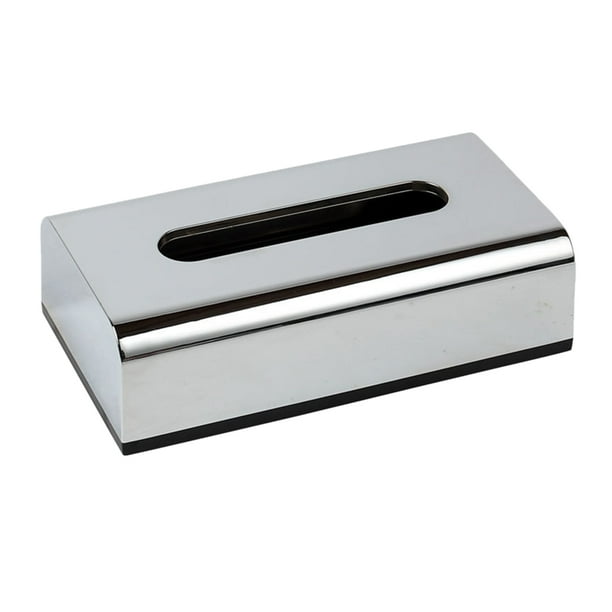 Pañuelos faciales Caja Caja Plata Papel Papel Contenedor Tocador Tisular Organizador